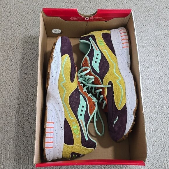 Saucony 3D Grid Hurricane Trailian Colorful Unisex Sneaker Shoes-Size 9.5 - Picture 11 of 14